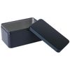 DOITOOL Black Storage Box Rectangular Tinplate Box Portable Tea Leaf Storage Container Silver Rectangular Empty Tin Box Containers- 13x8x6cm (Black) Box Storage
