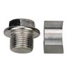 2 Set M18 x 1.5 O2 02 Oxygen Sensor Weld On / In Bung Plug & Nut Cap Kit