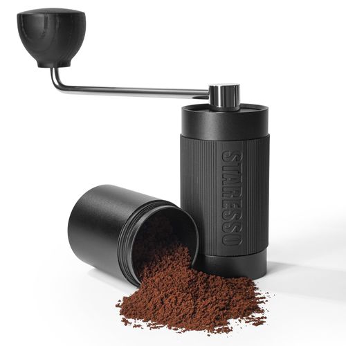 STARESSO D6 PLUS Manual Coffee Grinder, Coffee Bean Grinder with Stainless Steel Conical Burr, 48 Adjustable Grind Settings, Hand Grinder for Espresso, French Press, Pour Over, Cold Brew