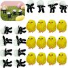 SRV Hub 24x Easter Lamb & Chick Decor Set – Fuzzy Lambs, Plush Chicks, Easter Crafts, Easter Bonnets, Easter Party Decor, Easter Egg Hunt, Easter DIY, Easter Gifts, Easter Home Decor