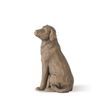 Willow Tree Love My Dog-Dark Figurine, RESIN Multi-Colour, 4 x 3 x 8.5 cm