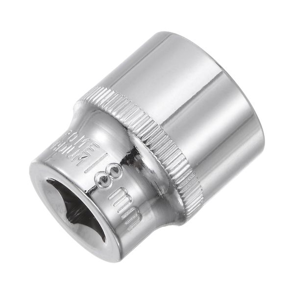 uxcell 3/8-Inch Drive 18mm 6-Point Shallow Socket, Metric, Cr-V
