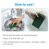 8PCS Scouring Pad - Premium Heavy Duty Scrub Pads with AntiGrease Technology, Reusable Household Green Dish Scrubber, Multipurpose Scour pad - for Kitchen Scrubber & Metal Grills, 3.9 x 5.9 x 0.36IN