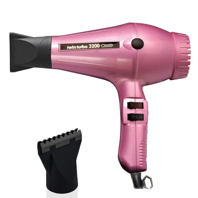 Bundle 2: (1) Turbo Power Twin Turbo 3200 Hair Dryer Pink and (1) M Hair