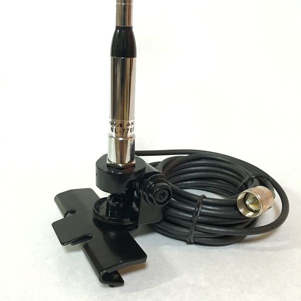 Fukurokuju Mobile Antenna + Hatchback Base + Coaxial Cable 3-Piece Set, Black/Silver (Black)