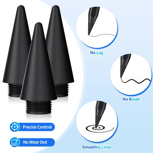 Replacement Tips for StylusTresoba G2 Pencil, Not Compatible with Original Apple Pen, Black