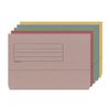 Foolscap Document Wallets 285gsm, Assorted Colours, Pack of 10 Folders (Assorted)