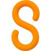 Mr. Chain Connecting S-Hooks, 1.5", Safety Orange, 10/Pack