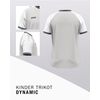 JAKO Unisex Kinder Trikot Dynamic, Kurzarm, hellgrau/weiß/grau, 140