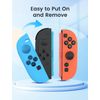 WEOTOO Protective Case Compatible with Nintendo Switch 2 Joycon(2025), Soft Slicone Grips Shell for Switch 2 Controller Cover, Shockproof, Scratch-Resistant, Ergonomic Design-Blue&Orange