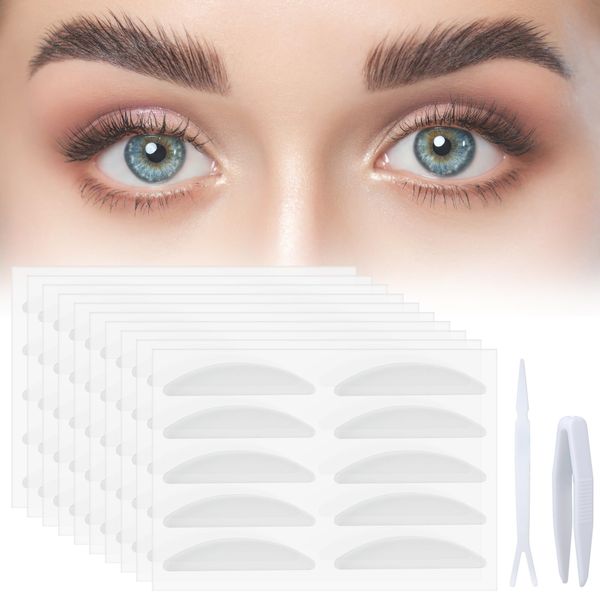 Eyelid Tape, 100pcs Glue-Free Invisible Eyelid Lifter Strips, Natural Double Eyelid Tapes, Suitable for Uneven or Monolids, Eye Lid Tape for Hooded Droopy Eyes, Invisible Double Eyelid Sticker(6MM)