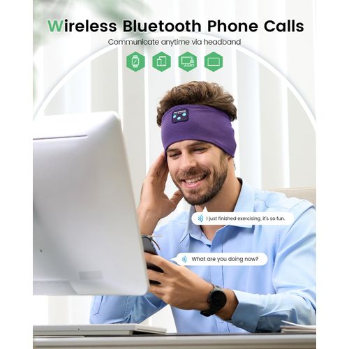 Perytong Sleep Headphones Sleeping Bluetooth Headband, Soft Headphone Band with Ultra-Thin Speakers Perfect for Side Sleepers, Running, Workout, Jogging, Yoga, Insomnia Cool Gadgets