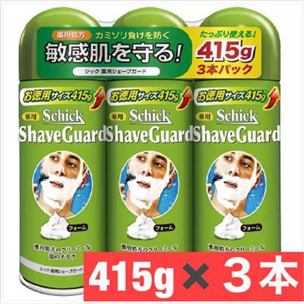 SCHICK Shaving Foam 415g x 3 bottles Medicinal Shave Guard Shaving Cream Quasi-drug COSTCO