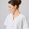 EXNER Women's Half Sleeve Button Down Tunic Top 6 Colours, purple