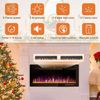 72'' Ultra-Thin Silence Linear Electric Fireplace Recessed Wall Mounted 8h Timer