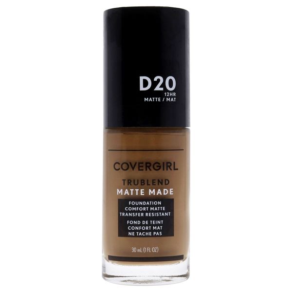 TruBlend Matte Made Liquid Foundation - D20 True Caramel by CoverGirl 1 oz