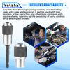 Yetaha 3PCS Tap Socket Set, Adjustable Tap Sockets with 3/8" Socket Adapter, Tap Extractor tool, Suitable for Taps, Reamers, Screw Extractors