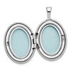 Silver  19mm Diamond Angel Wings Oval Locket QLS898