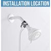 Solid Brass Shower Arm 2-Way Diverter Valve For Hand-shower Chrome