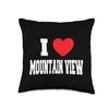 I Love Mountain View Throw Pillow