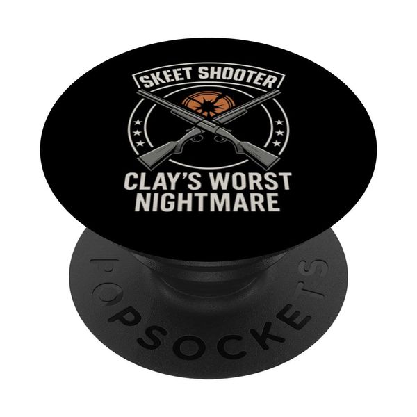 Skeet Shooting Trap Shooter Clay Target Pull and Shoot PopSockets Adhesive PopGrip