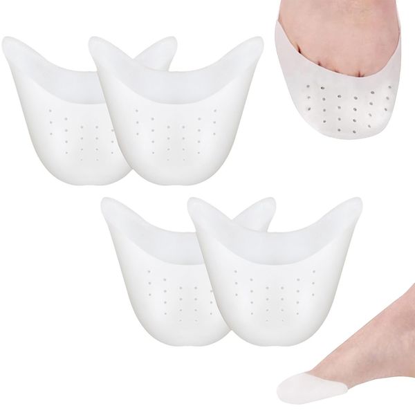 2 Pairs Toe pads with air holes,Silicone toe cap,Silicone toe protector,for ballet shoes,Running shoes,High heels and other shoes That may cause friction,But also keep non slip during activities