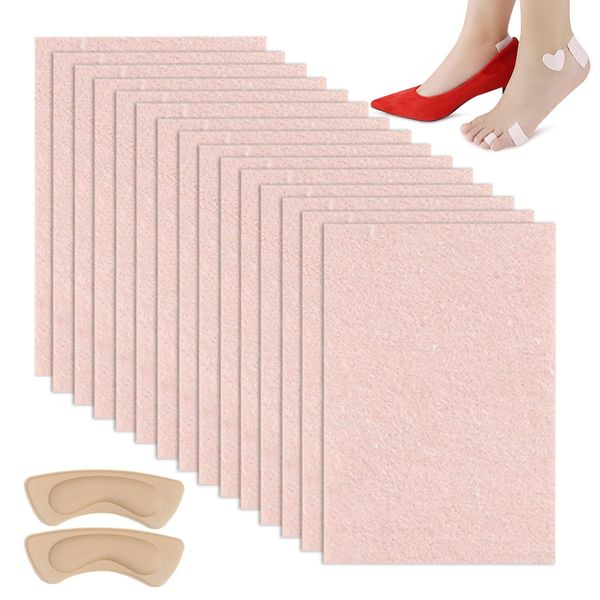 15Pcs Anti-Wear Stickers, 1 Pair Heel Stickers, Foot Patch, Anti-Foam Tape, Anti-Foam Pad, Foot Care Tape Patch, Foot Mole Skin Patch