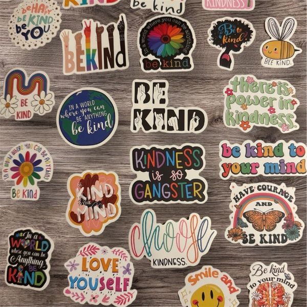 25 Mental Health/Kindness Decals Vinyl Stickers. For Laptops, Water Bottle. Gift