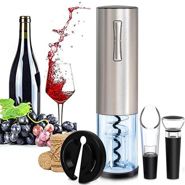 Heart Horse Electric Wine Bottle Opener Rechargeable Set, Stainless Steel Cordless Automatic Electric Corkscrew Set with Foil Cutter,Wine Vacuum Stopper, Wine Aerator Pourer for Gift