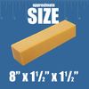 Abrasive Cleaning Stick Sandpaper Cleaner | Remove Dust and Debris from Sanding Belts & Discs | Small Natural Rubber Cleaning Block for Woodworking | 8" X 1-1/2" X 1-1/2" (Small)