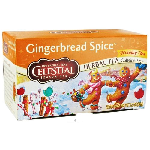 Celestial Seasonings Holiday Tea Gingerbread Spice Herb Tea, 20-count (Pack of 2)