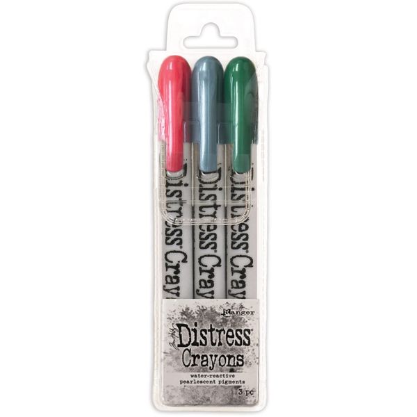 Tim Holtz Distress Christmas Holiday Pearl Crayon Set, Multi, One Size