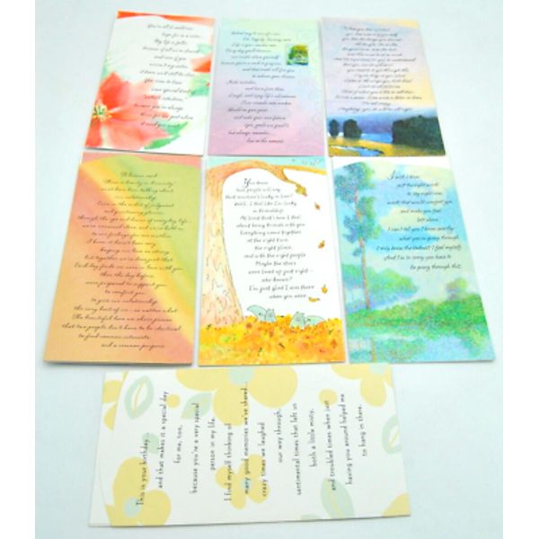 (7)Hallmark BETWEEN YOU AND ME Assorted Cards LOVE,SISTER,FRIEND etc w/Envelopes