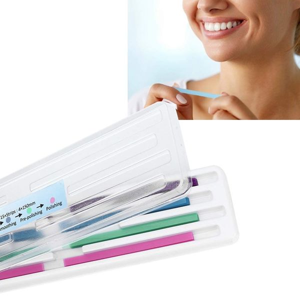 Tooth sandpaper, 60pcs / pack dental grinding strip teeth polishing finishing gloss contouring tools kit resistant deep cleaning oral hygiene, care tool for healthy teeth