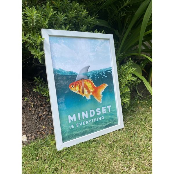 Mental Health Mindset Is Everything Motivational Quote Cotton Canvas Poster A4