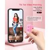 XTACO TIK Tok Remote Control, Tiktok Button Wireless Scrolling Ring Bluetooth Control Page Turner with Charging Case Compatible with iOS/Android (Pink)