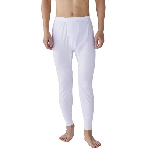 Gunze KQ3002 Men's Long Pants Underwear, Comfortable Workshop, All Seasons, Front Opening, Under Slacks, 100% Cotton, Made in Japan, Underwear, Antibacterial, Deodorization, white