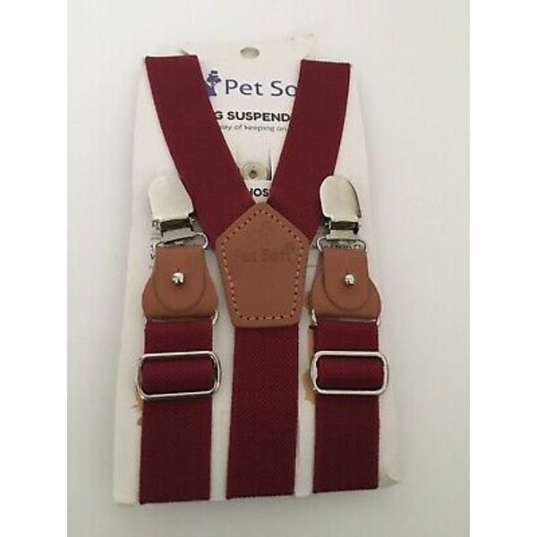 Pet Soft Dog Suspenders Male Female Dog Diaper Suspenders for Dogs Diaper Burgun