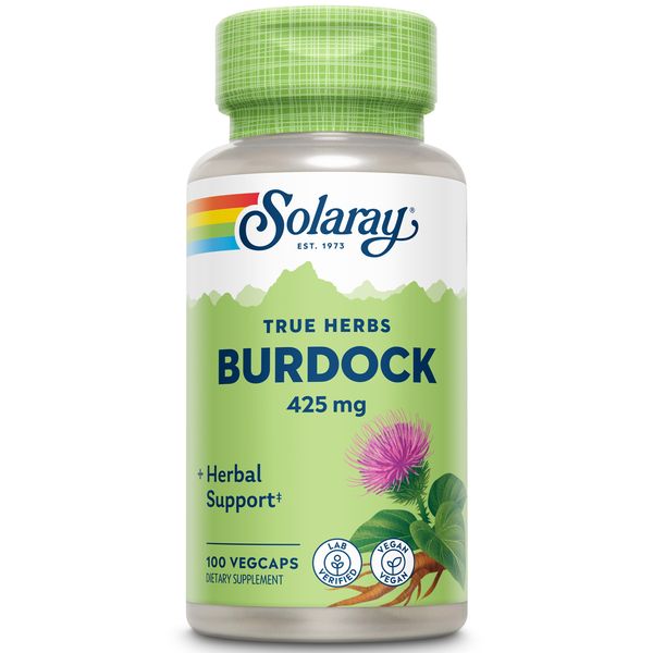 Solaray Burdock Root Capsules, 425 mg, 100 Count