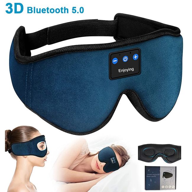 Sleep Headphones 3D Bluetooth Headband Wireless Sleep Music Eye Mask Earbuds for Side Sleeper,Air Travel - EveryMarket