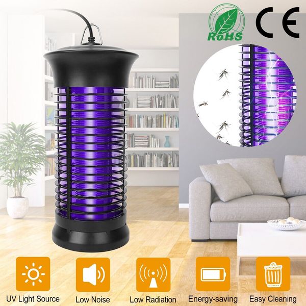 6W Electric Fly Gnat Killer Lamp Pests Fly Insect Trap Mosquito Bug Zapper 110V