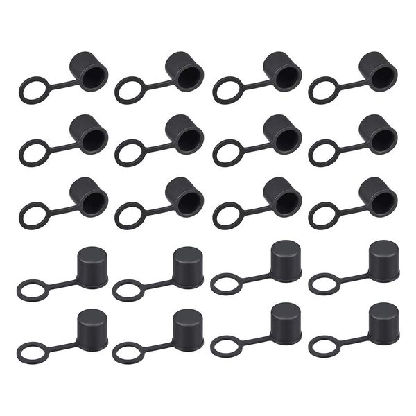 uxcell Dustproof Cap Port Cover Silicone Protector BNC Black 20pcs