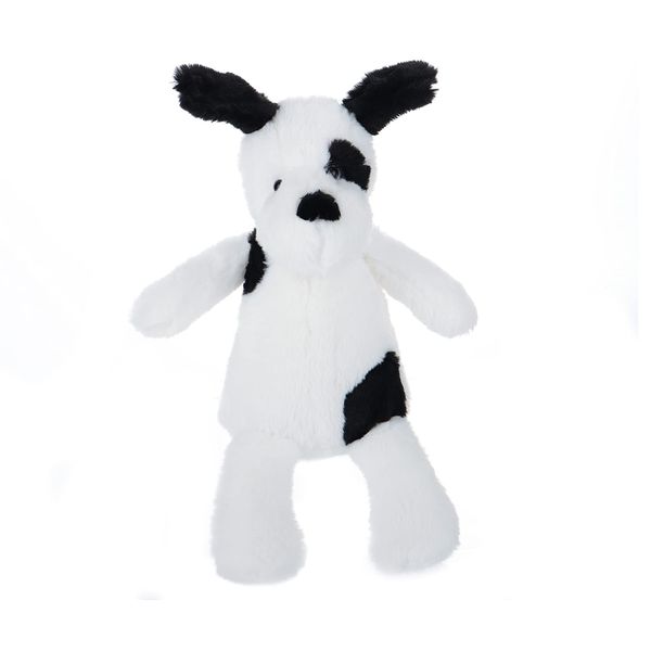 Apricot Lamb Toys Plush Black and White Puppy Dog Stuffed Animal Soft Cuddly Perfect for Child (Black and White Puppy,9 Inches)