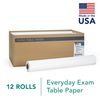 TIDI 980914 Everyday Exam Table Paper, Barrier Protection, Smooth Finish for Comfort, White, 21" Width, 225' Length, Pack of 12