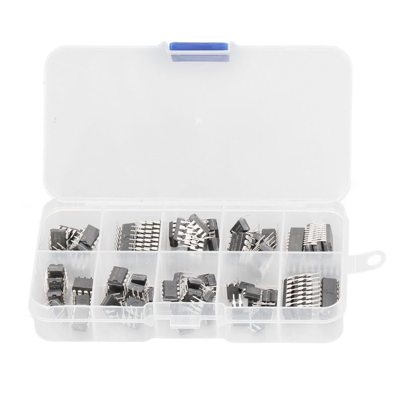 85-Piece IC Assortment Kit, 10 Types IC Chips for Integrated Circuits ...