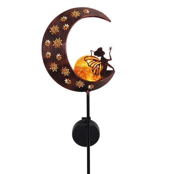 Valery Madelyn Solar Light, 39.4 inches (100 cm), Fairy Garden Light, Gift, Sensor Light, Garden, Halloween, Figurine, Garden, Pick, Decoration, Gardening, Outdoor, Outdoor, IP65, Waterproof, No Batteries Required, Auto On/Off, Gardening, Lawn Decoration