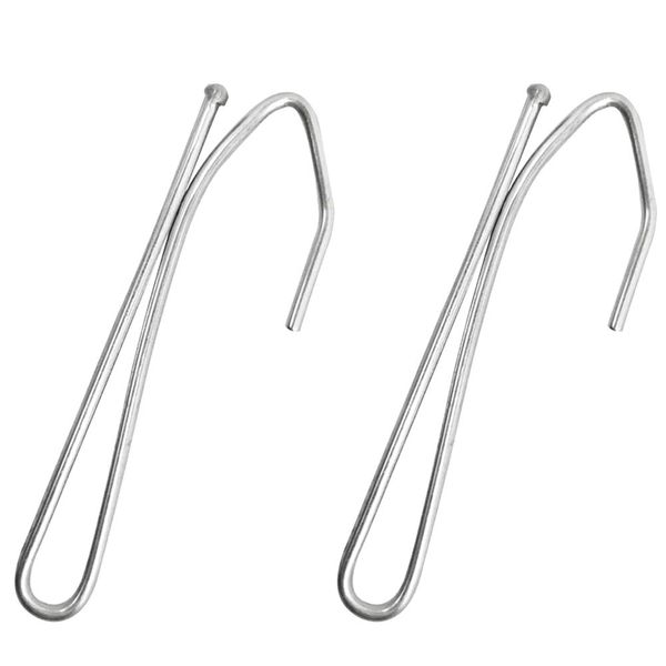 50 Pcs Stainless Steel Curtain Hooks Pinch Pleat Curtain Hook Deep Metal Prong Hooks