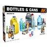 AK Interactive 1/35 Scene Accessory Bottle & Can Set, Plastic Model AK35018