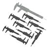 ATOMUS 1pc Large Vernier Calipers 8pcs Mini Vernier Calipers Vernier Plastic Measuring Tools Microblading Eyebrow Ruler Student Ruler