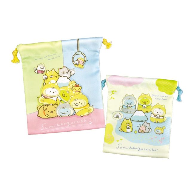 Tees Factory SG-5530226IG Sumikko Gurashi 2P Drawstring Set, Dog Pretend, H7.9 x W 6.7 inches (20 x 17 cm)